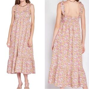 En Saison Medium Cotton Poplin Floral Maxi Dress